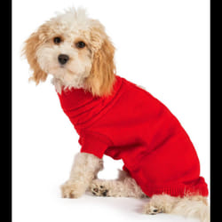 Muddy Paws Cable Knit Jumper Red 25cm Xsmall