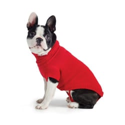 Ancol Pet Products Muddy Paws Cable Knit Dog Sweater - Large, Red