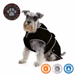 Muddy Paws All Weather Stormguard Coat . Black. Size Medium ( length 40cm, up to 65cm girth)