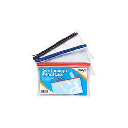 Tiger Pencil case - Clear See Through - Long 33x13cm x 1 Single