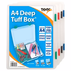 Tiger Tuff Box Polypropylene A4 Deep Clear - 300806