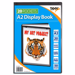 Tiger A2 Presentation Display Book 20 Pocket Black - 300935