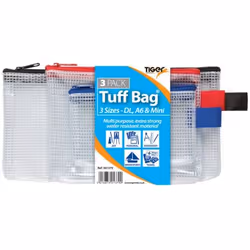 Tiger Tuff Bag Polypropylene Triple Pack of A6 Mini and DL 500 Micron