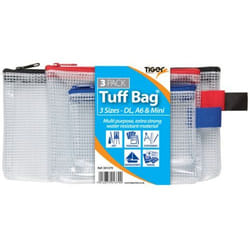Tiger Tuff Bag Polypropylene Triple Pack of A6 Mini and DL 500 Micron