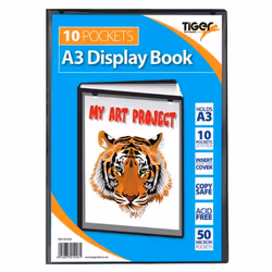Tiger A3 Presentation Display Book 10 Pocket Black - 301426