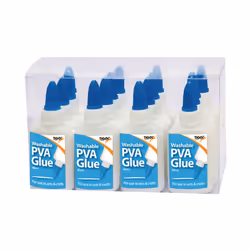16 x Tiger 40ml Washable PVA Glue Dries clear anti-clog dispenser 301559 TGR5596