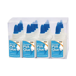 16 x Tiger 40ml Washable PVA Glue Dries clear anti-clog dispenser 301559 TGR5596
