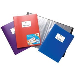 Tiger A4 Flexi Display Book 60 Pocket Assorted Colours (Single Book) -