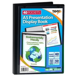 Tiger A5 Presentation Display Book 40 Pocket Black - 301718