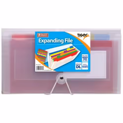 Tiger Rainbow Expanding File Polypropylene DL 7 Part Clear - 301798