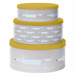 Scion Mr Fox Light Grey Round Cake Tins