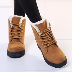 Winter Boots Ankle Botas Mujer Warm Plush Insole Shoes Woman - grey, 39