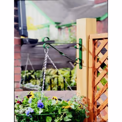 Ambassador Steel Hanging Basket Bracket - 25cm, Green