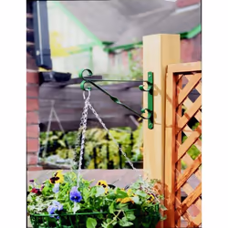 Ambassador Steel Hanging Basket Bracket - 30cm, Green
