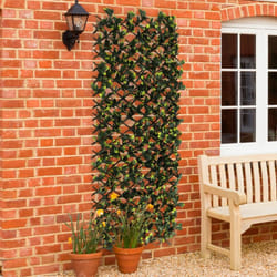 Expanding Trellis Artificial Green Leaf Willow Trellis Panel Screen