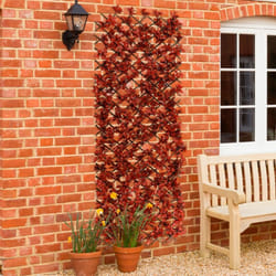 Expanding Decorative Trellis Artificial Red Leaf Willow Trellis Panel