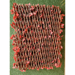 Expanding Decorative Trellis Artificial Red Leaf Willow Trellis Panel