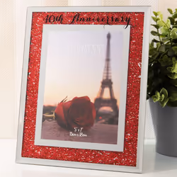 Celebrations Crystal Border Frame 5' x 7' - 40th Anniversary - WG91440
