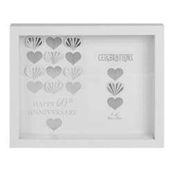 Celebrations White MDF Wall 4'x6' Frame Plaque - 60th Golden Anniversary
