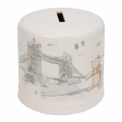 Disney Winnie the Pooh Christopher Robin Ceramic Money Box