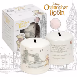 Disney Winnie the Pooh Christopher Robin Ceramic Money Box