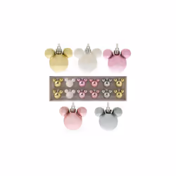 Disney Christmas Mickey Baubles (Set of 12) (Set B (Blush))