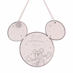 Disney 100 Mickey Mouse White Hanging Plaque Kid Rooms Home Decoration