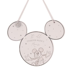 Disney 100 Mickey Mouse White Hanging Plaque Kid Rooms Home Decoration