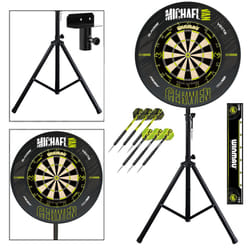 Michael Van Gerwen Complete Darts Set + Stand + Dartboard + Surround