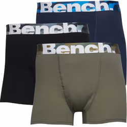 Bench 3 Pack Designer Men's Boxer Shorts Gift Set - Blue/Green, S