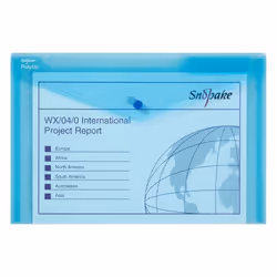 Snopake Polyfile Wallet File Polypropylene Foolscap Blue (Pack 5) - 11