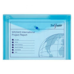 Snopake Polyfile Wallet File Polypropylene Foolscap Blue (Pack 5) - 11