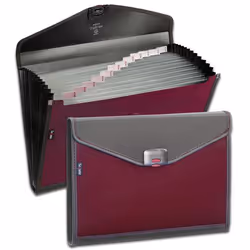 Snopake ZEON ORGANISER 13-PART FOOLSCAP RUBY