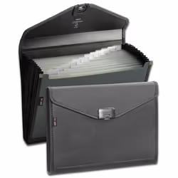 Snopake ZEON ORGANISER 13-PART A4 CHARCOAL