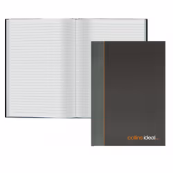 Collins Ideal Manuscript Book Casebound A5 Ruled 192 Pages Black 468 -