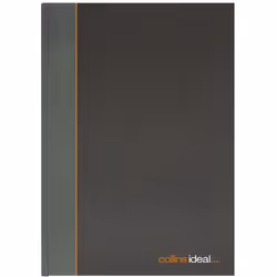 Collins Ideal Manuscript Book Casebound A5 Single Cash 192 Pages Black