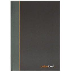 Collins Ideal Manuscript Book Casebound A5 Single Cash 192 Pages Black