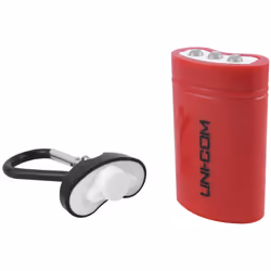The Uni-Com Quick Release Keyring Torch with 3 Ultrabright LEDs and Quick-fit karabiner clip. Pull torch to detach from karab ...