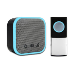 Wireless Portable Door Chime, 150m Operating Range, 30 Different Chimes, LED Chime Alert, 3 Operating Modes, Easy Install, Black