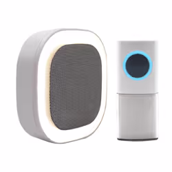 Wireless Plug-in Door Chime with Built-in Night Light, Dusk & Dawn Sensor, 200m Operating Range, 30 Chimes, LED Chime Alert, ...