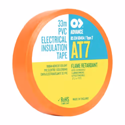 AT7 25mm x 33m Orange PVC Insulating Tape
