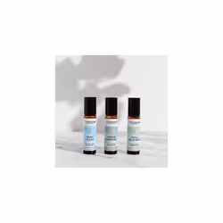 Tisserand Aromatherapy | Total De-Stress | The Little Box of De-Stress | Pulse Point Rollerball Set With Geranium, Nutmeg & Orange | 100% Pure Es