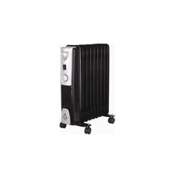 Blac 2kw 9-fin Slimline Oil Filled Radiator -  oil filled radiator black electric kingavon bbor111 9fin slimline portable heater caravan 2kw