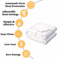 Kingavon King Size Electric Heated Under Blanket Machine Washable