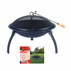 Barbeque Fire Pit With Grill - fire pit patio garden bowl bbq outdoor round heater camping grill log redwood steel