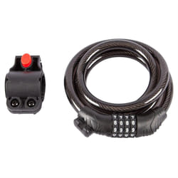 Blackspur Combination Cable Lock & Bracket - 1.2m - Black