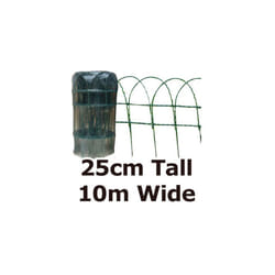 Green Blade Bb-cw125 10 x 0.25m Pvc Coated Border Fence - Green -  border fence x pvc green coated garden 10m 025m wire lawn fencing blade edging