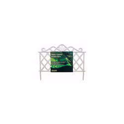 White Plastic Garden Border Fence -  fence border plastic garden edging lattice fencing path ornamental 4681012