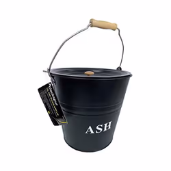 Blackspur Ash Bucket With Lid 12 Litre Capacity - Black