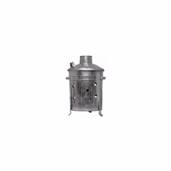 Small Galvanised Steel Incinerator Bin 15L Garden Waste Burner Chimney Lid